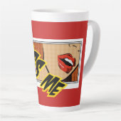 Tasse Latte Kiss Me Comic Pop Art (Angle droit)