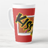 Tasse Latte Kiss Me Comic Pop Art (Angle gauche)