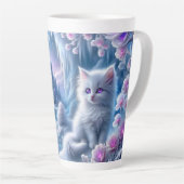 Tasse Latte Kitten blanc dans le royaume des glaces d'Imaginai (Angle droit)