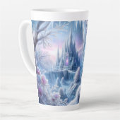 Tasse Latte Kitten blanc dans le royaume des glaces d'Imaginai (Angle gauche)