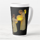 Tasse Latte Klimt-Inspired Surreal Collage (Angle droit)