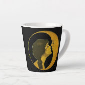 Tasse Latte Klimt-Inspired Surreal Collage (Angle droit)