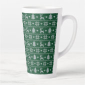 Tasse Latte Knitted seamless Christmas pattern (Droite)