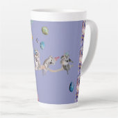 Tasse Latte Koala Aquarelle violet fête d'anniversaire Latte M (Angle droit)