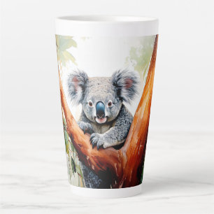 Tasse Latte Koala assis dans un eucalyptus