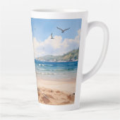 Tasse Latte Koala sur une plage de sable (Droite)