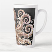 Tasse Latte Kraken Steampunk Octopus Ornate Gold et Noir (Droite)