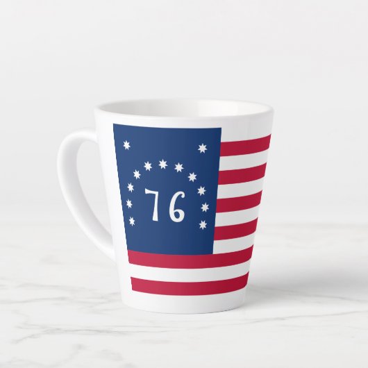 Tasse Latte La bannière de Bennington : le drapeau de bataille (Angle gauche)