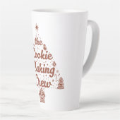 Tasse Latte La conception de sapin de Noël de l'équipe de cuis (Angle droit)