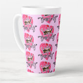 Tasse Latte La Dame rose (Angle gauche)