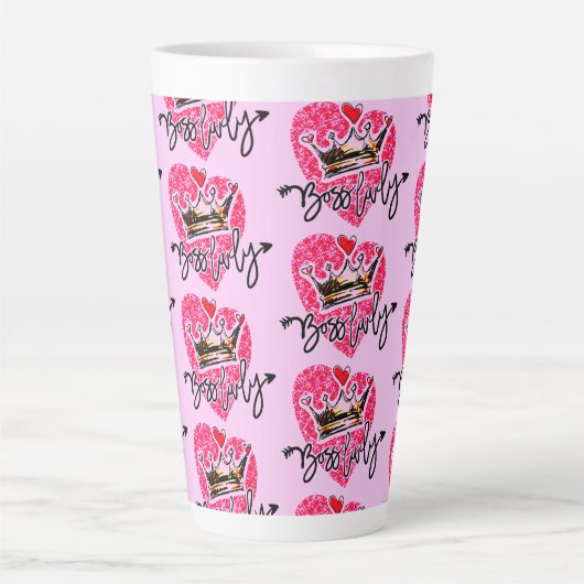 Tasse Latte La Dame rose (Devant)