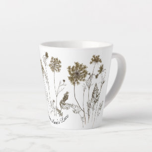 Tasse Latte La dentelle de la reine Anne sur une petite tète