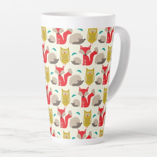 Tasse Latte La faune boisée (Angle droit)