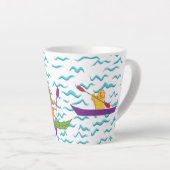 Tasse Latte La faune Kayakers (Angle droit)