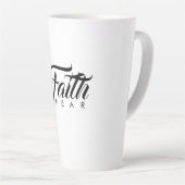 Tasse Latte La foi au-dessus de la peur blanche (Angle droit)