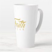 Tasse Latte La foi sur la peur or et blanc (Angle droit)