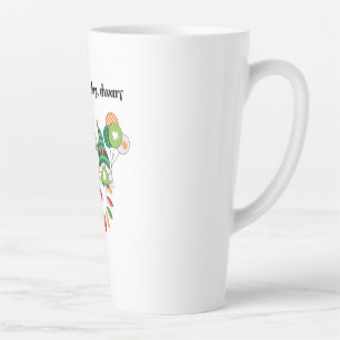 Tasse Latte La joie d'anniversaire de Tiny Elf dans des couleu