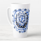 Tasse Latte La joie des snowflèches (Angle gauche)