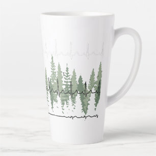 Tasse Latte La lecture du moniteur cardiaque correspond à la s