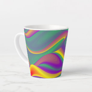 Tasse Latte La magie des couleurs, Rainbowart 3D Abstrait