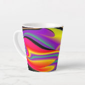 Tasse Latte La magie des couleurs, Rainbowart 3D Abstrait (Angle gauche)