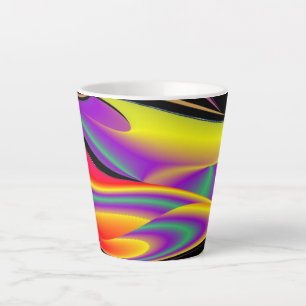 Tasse Latte La magie des couleurs, Rainbowart 3D Abstrait
