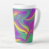 Tasse Latte La magie des couleurs, Rainbowart 3D Abstrait (Angle droit)