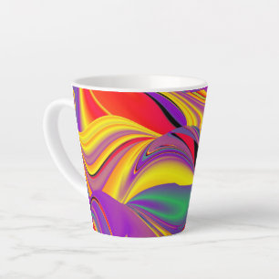 Tasse Latte La magie des couleurs, Rainbowart 3D Abstrait