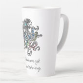 Tasse Latte La maternité a besoin d'une carte octopus d'art à  (Angle droit)