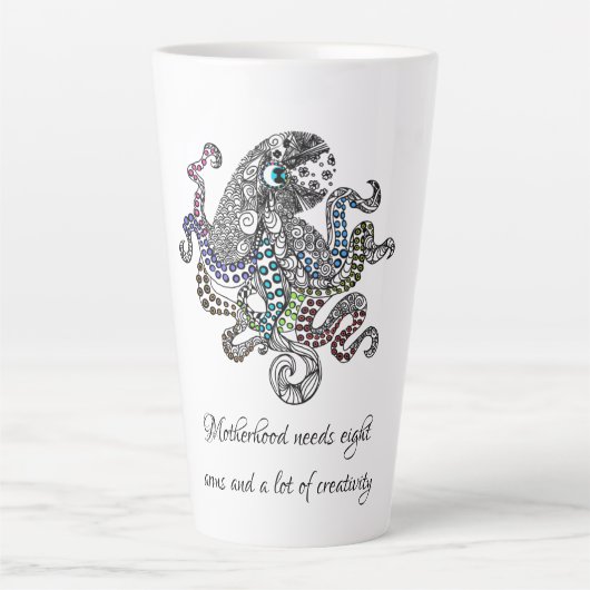Tasse Latte La maternité a besoin d'une carte octopus d'art à  (Devant)