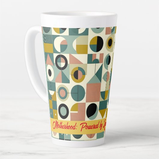 Tasse Latte La maternité : alimentée par l'amour, alimentée pa (Angle gauche)