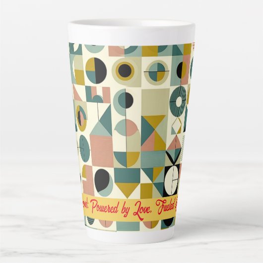 Tasse Latte La maternité : alimentée par l'amour, alimentée pa (Devant)