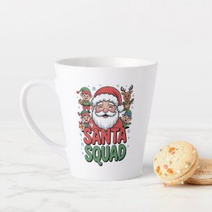 Tasse Latte La mauvaise influence du Père Noël (Escouade du Pè