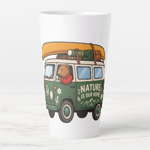 Tasse Latte La nature est notre maison Camionnette de camping