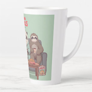 Tasse Latte La nuit ultime de Netflix d'un chat, d'un paresse
