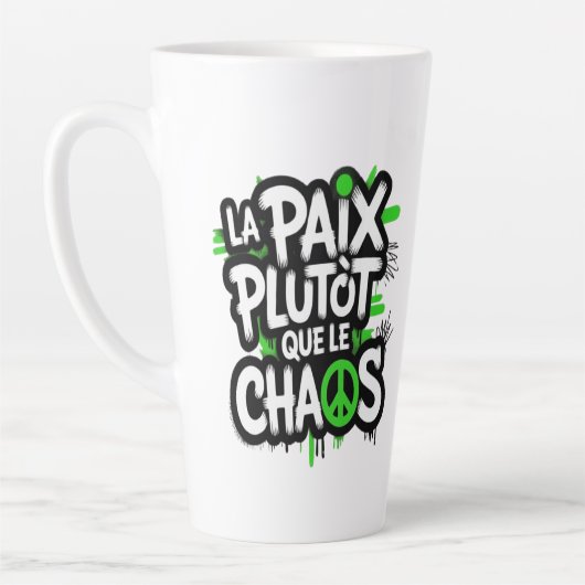 Tasse Latte La paix est un choix (Gauche)