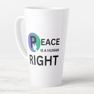 Tasse Latte La paix est un droit humain Symbole de colombe e