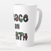 Tasse Latte La Paix sur Terre Noël (Angle droit)
