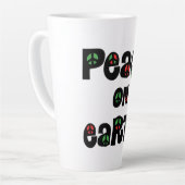 Tasse Latte La Paix sur Terre Noël (Angle gauche)