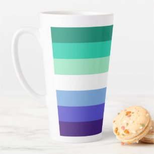 Tasse Latte La palette de drapeau des hommes gays trans-inclus