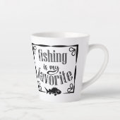 Tasse Latte La pêche est ma citation préférée (Droite)