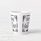 Tasse Latte La pêche est ma citation préférée (Devant)