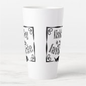 Tasse Latte La pêche est ma citation préférée (Devant)