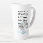 Tasse Latte La philosophie de l'âme profonde cite Nietzsche (Angle droit)