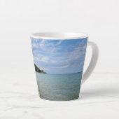 Tasse Latte La plage du lac (Angle droit)