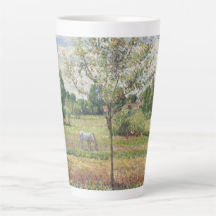 Tasse Latte La Prairie au cheval gris, Eragny, Peinture à l'hu