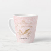 Tasse Latte La princesse Girly, une fois sur une Parties scint (Angle gauche)