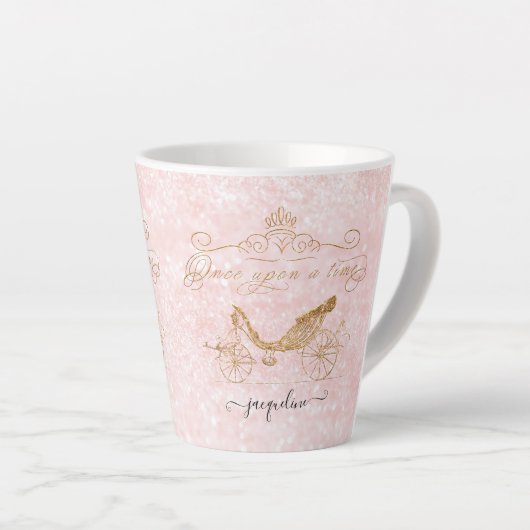Tasse Latte La princesse Girly, une fois sur une Parties scint (Angle droit)