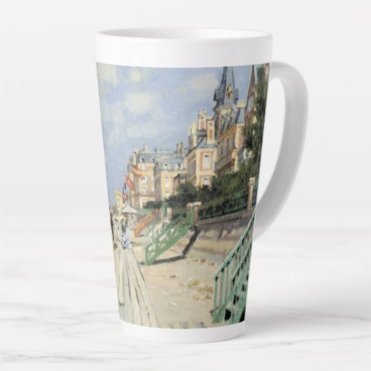 Tasse Latte La promenade à Trouville par Claude Monet (Angle droit)