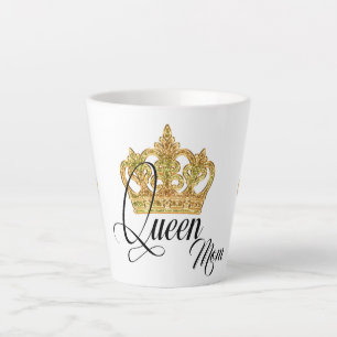 Tasse Latte La Reine de la Couronne personnalisée, maman Latte